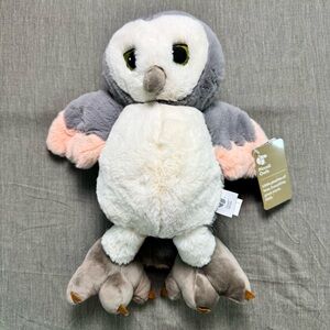 NWT Piccoli Horses Barn Collection Owl Plush Toy Pink Gray White Luna NEW